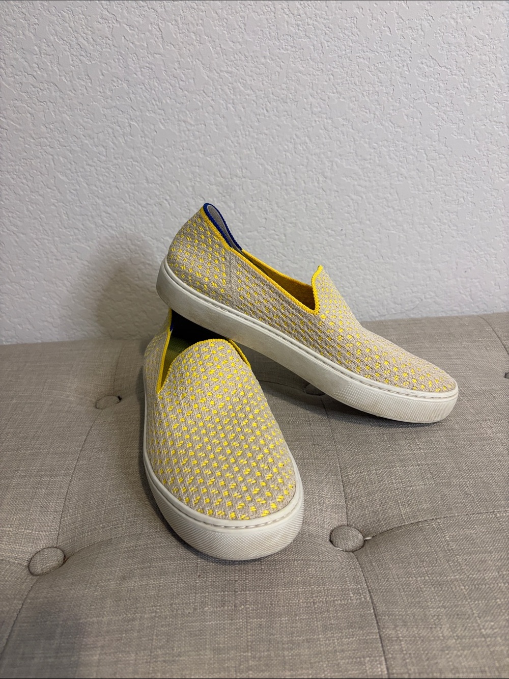 Rothy's Yellow Knit Slip-On sneakers 7